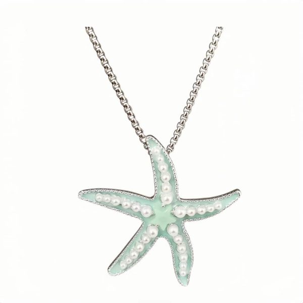 Metal Luminous Starfish Necklace Ocean Elf Beach Party