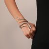 2-piece Set Exaggerated Twisted Winding Simulated Snakes Opening Ring Bracelet