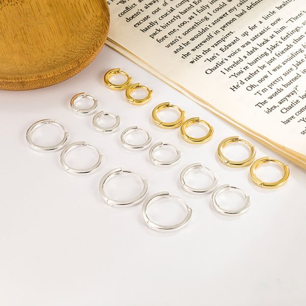 Women's Fashion Square Glossy Circle Ear Clip
