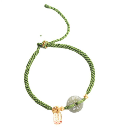 Corn Knot Hetian Jade Safety Buckle Bracelet