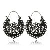 Ethnic Style Flower Basket Circle Earrings