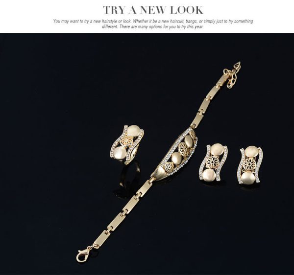 Popular Necklace And Earrings Alloy Four-piece Jewelry Set