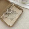 Ear Ring Circle Broken Silver Needle Retro Stud Earrings