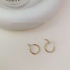 Gold Small Circle Fashion Exaggerated Earrings