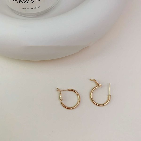 Gold Small Circle Fashion Exaggerated Earrings