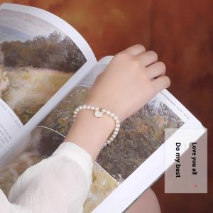 Real Natural Freshwater Pearl Bracelet Female Fan
