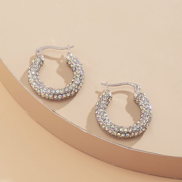 Personalized Fashion All-match Diamond Circle Earrings