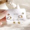Women's Fashion Geometric Zircon Earrings Set