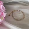 14K Gilded Purple Small Pieces Of Silver Pearl Mini Irregular Bracelet