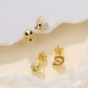 018ed926-ce46-42d1-ac08-9d3c06cfd4cc.jpg Halloween Plated 18K Real Gold Cartoon Pumpkin Earings Set