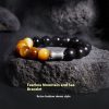 Men's Fashion Personalized Natural Obsidian Bracelet
