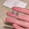 Knotting Exquisite Zircon Earrings For Women S925 Silver Light Luxury