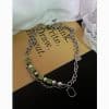 Green Natural Stone Panel Necklace