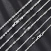 Sterling Silver Necklace Men's Hemp Rope Chain Long Sweater Chain Single Chain