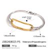 18K Stainless Steel Color Matching Geometric Bracelet