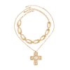 Design Ins Cross Pendant Necklace Simple Graceful