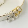 Women's Light Luxury Retro Sterling Silver Circle Earrings