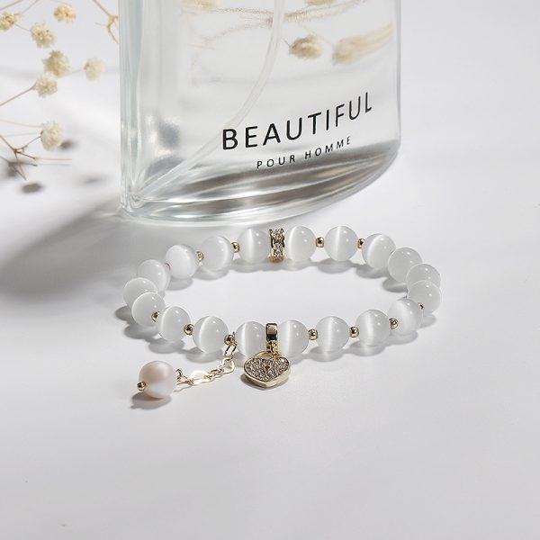 Opal Heart Lock Bracelet For Women