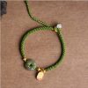 Corn Knot Hetian Jade Safety Buckle Bracelet