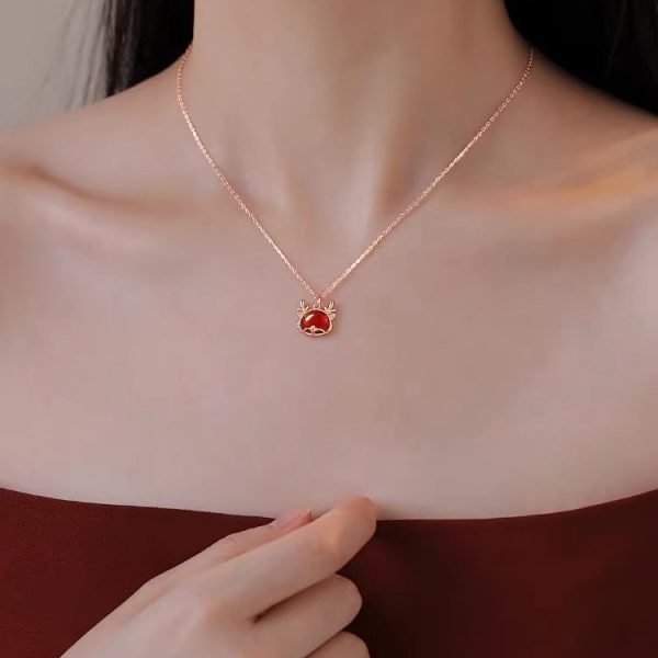 02cc761d-35dd-4df2-af06-58dfb3bbd395.jpg Red Agate Dragon Necklace For Women