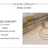 18K Gold Titanium Steel Multi-layer Circle Flower Earrings