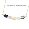 Women's Colorful Shell Cat Necklace Bracelet