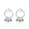 New Style Circle Star Tassel Earrings Female Zircon