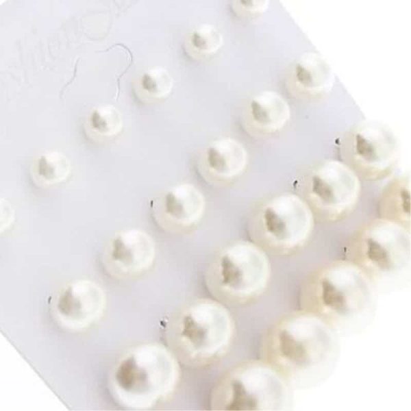 Women's Fashion Simple Pearl Earrings Set