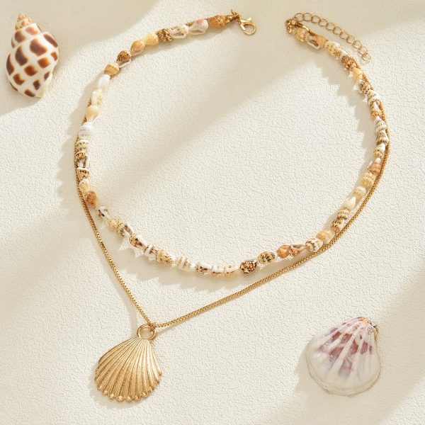 03276282-5b63-4575-81f0-f52a86f6ee05.jpg Simple Metal Shell Pendant Temperament Wild Design Conch Clavicle Chain