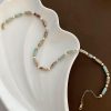 Women's Necklace Natural Stone Beaded Clavicle Chain
