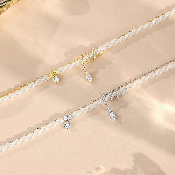 Pearl Snake Classic Style Snake Year Beaded Bracelet