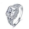 Zircon Ring Women's High-grade Hollow Ornament