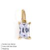 Twelve Birthstone Pendant Rectangular Zircon Accessories Pendant