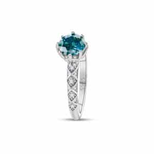 925 Sterling Silver Moissanite Ring Women's Pt950 Gold-plated Vine Winding Light Luxury