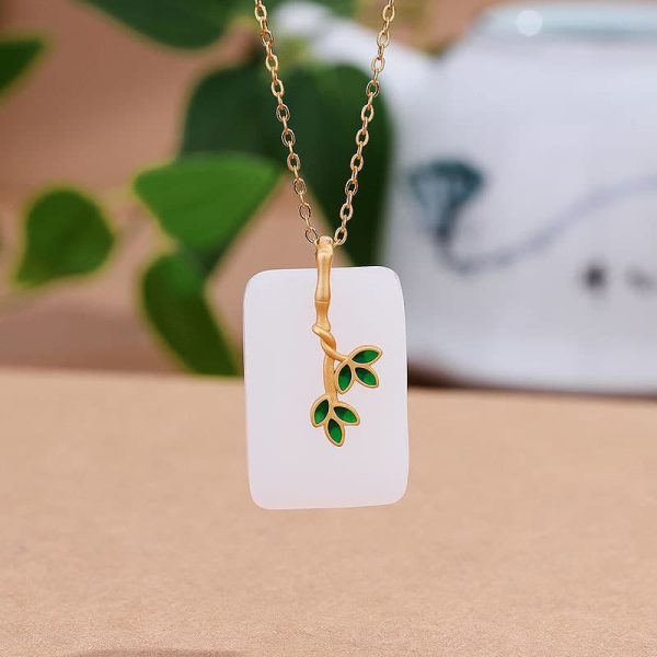0394dcbe-ee62-4b16-898c-9dadc30a14d8.jpg Mascot Ethnic Accessories Ancient Gold-plated Hetian Jade Necklace