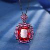03aca84c-6b41-4854-b051-8a2782f0d680.jpg Jewelry Copper Sole Gold Plated Simulation Red Corundum Fat Rectangular Black Gold Personalized Set