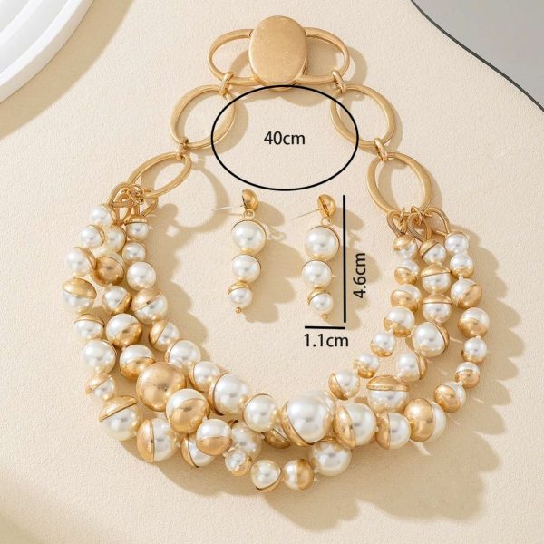 Women's Pearl Necklace High-end Temperament Sweater Chain Magnetic Snap Clavicle Chain
