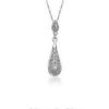 Jewelry Metal Hollow Pattern Water Drop Women's Earrings And Necklace Set