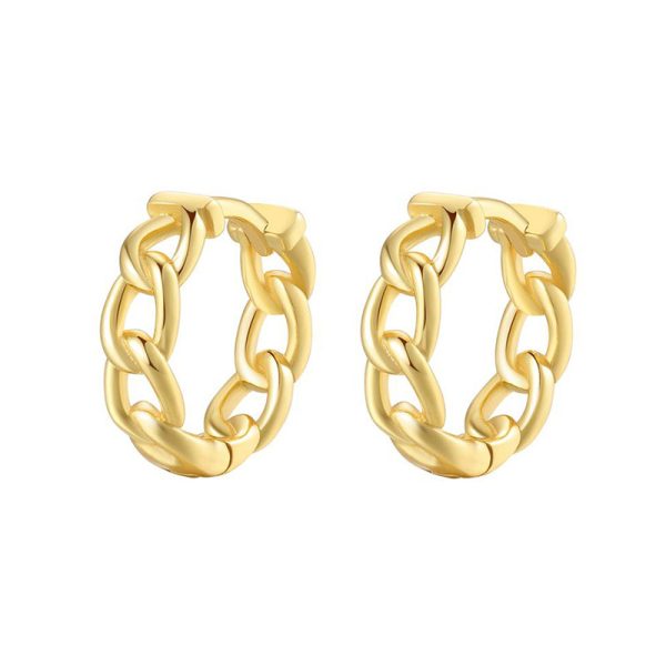 Golden Geometric Cold Wind Small Circle Ring