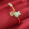 Fashion Blessing Card Rabbit Red Rope Bracelet