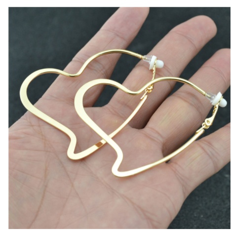 Big Circle Earrings Love Style Personality