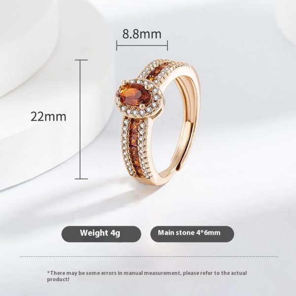 Champagne Real Gold Color Affordable Luxury Style Open Ring