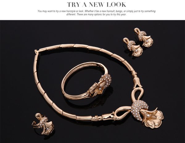 Jewelry Set Geometric NecklaceEarrings Bracelets