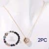 Natural Stone Beaded Necklace Set