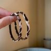 New High-grade Big Circle Autumn And Winter Exaggerated Maillard Earrings