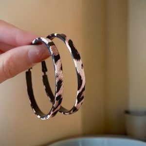 New High-grade Big Circle Autumn And Winter Exaggerated Maillard Earrings