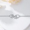 European And American Fashion Infinite Symbol Bracelet Butterfly Women's Adjustable Bracelet
