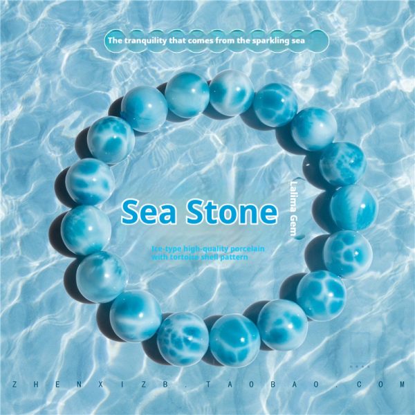 Natural Crystal Sea-pattern Stone Bracelet