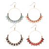 New Bead Earrings Wave Ethnic Style Niche Retro Circle Beaded