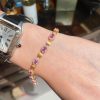 Hand-brushed Big Diamond High Carbon Diamond Bracelet